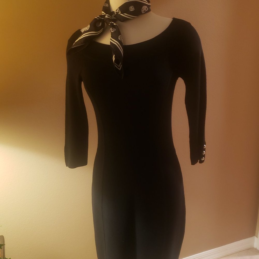 White House Black Market Black Sweater Dress XS